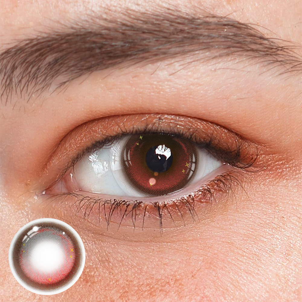 Cosplay Abyss Crazy Pink Colored Contact Lenses